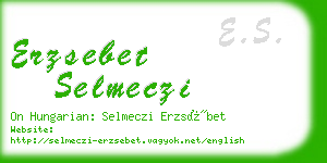 erzsebet selmeczi business card